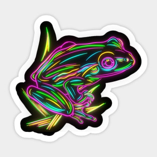 Neon Frog Sticker